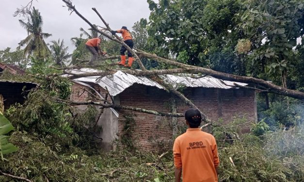 Angin Kencang Terjang Sumbawa Puluhan Rumah Rusak & Roboh